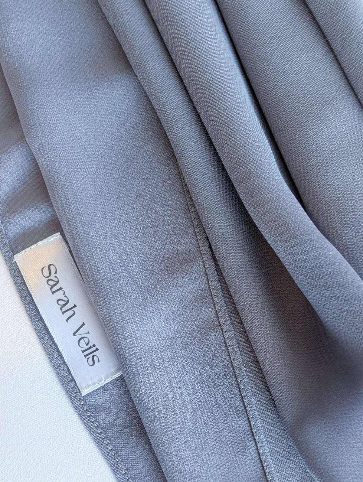 Luxury Chiffon Hijab Blue Gray