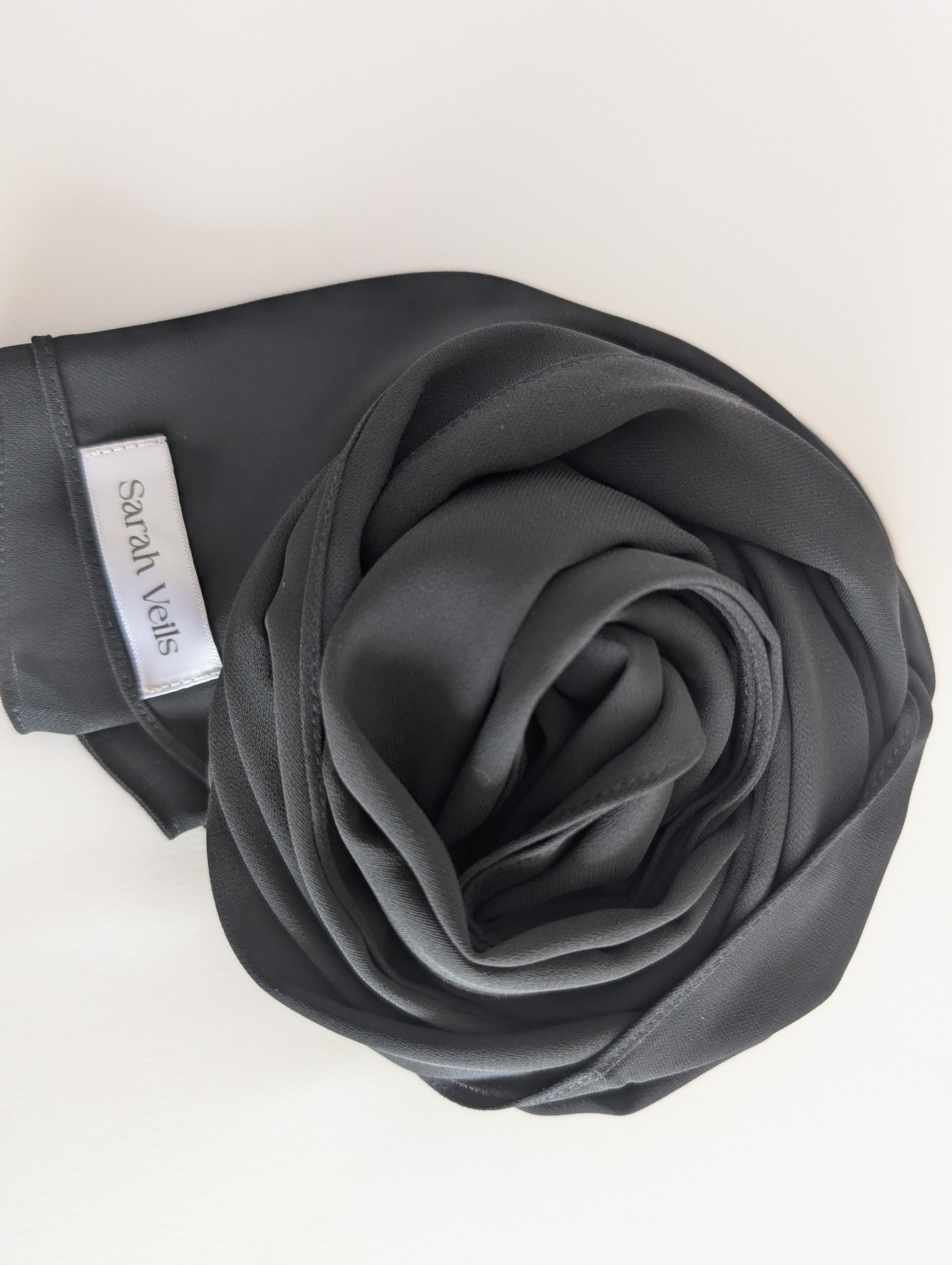 Luxury Chiffon Hijab Black
